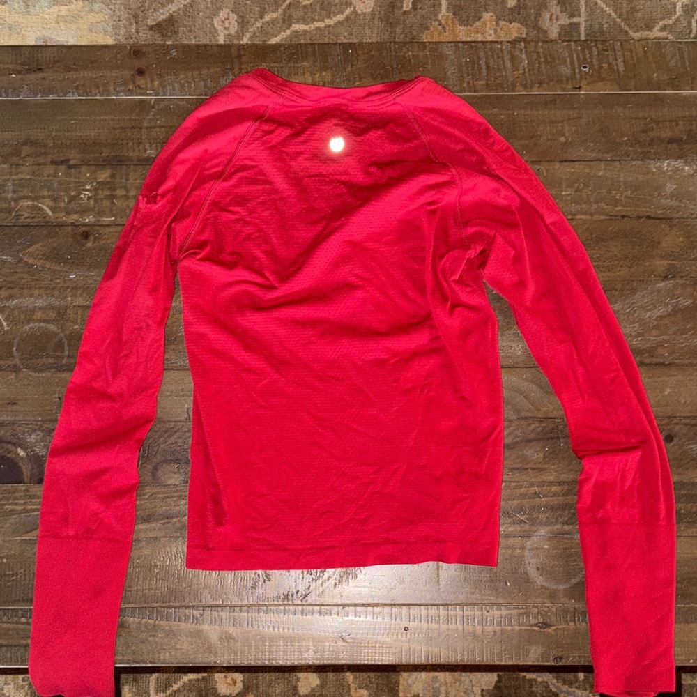 lululemon athletica Red Long Sleeve Top